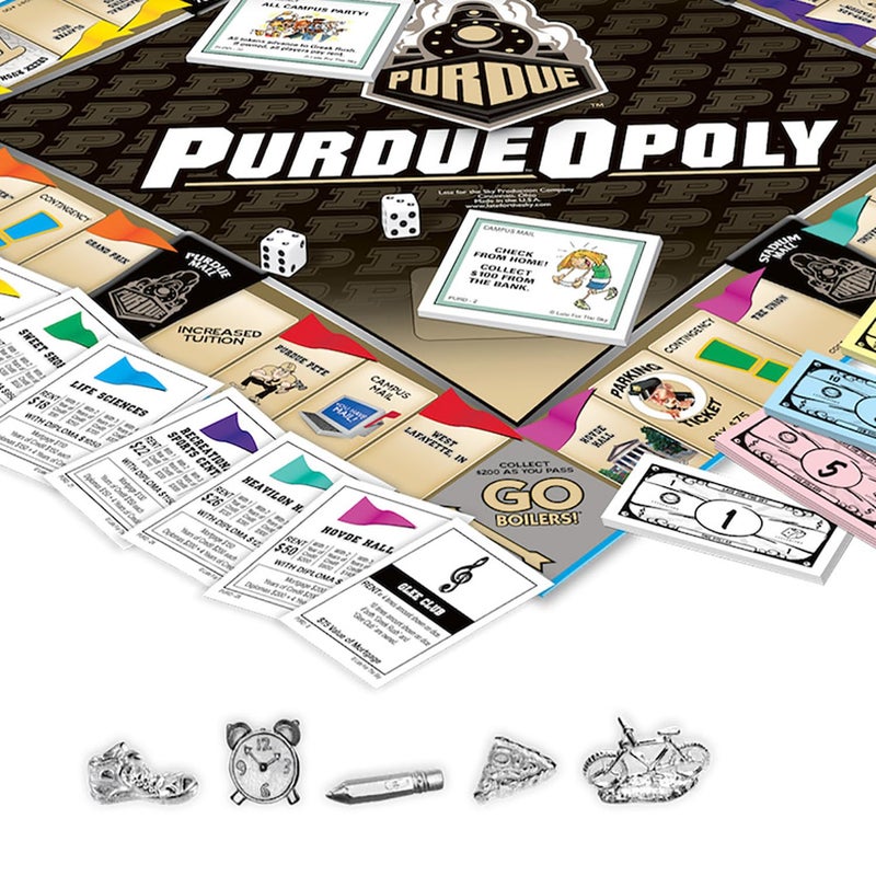 Late for The Sky Purdue University Purdueopoly Board Game, Opoly-Style Campus Edition for 2-6 Players, Family Game Night, Alumni Collectible with Tokens and Landmark Properties - Image 4